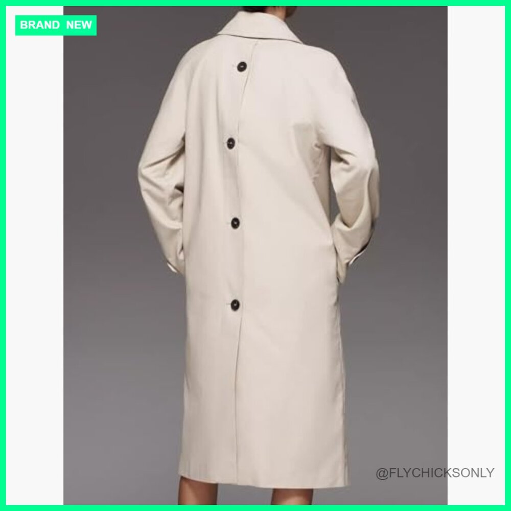 Lightweight Polyester Trench Coat Single Breasted… - image 3